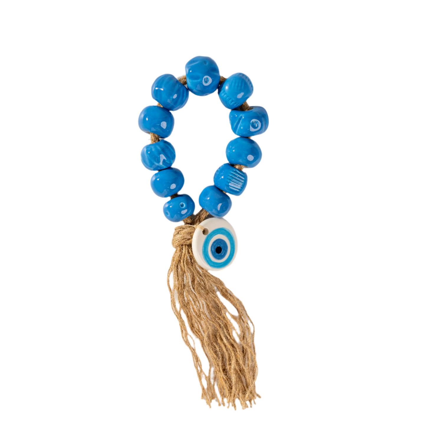 Ceramic Evil Eye Lucky Charm Decor (Light Blue)