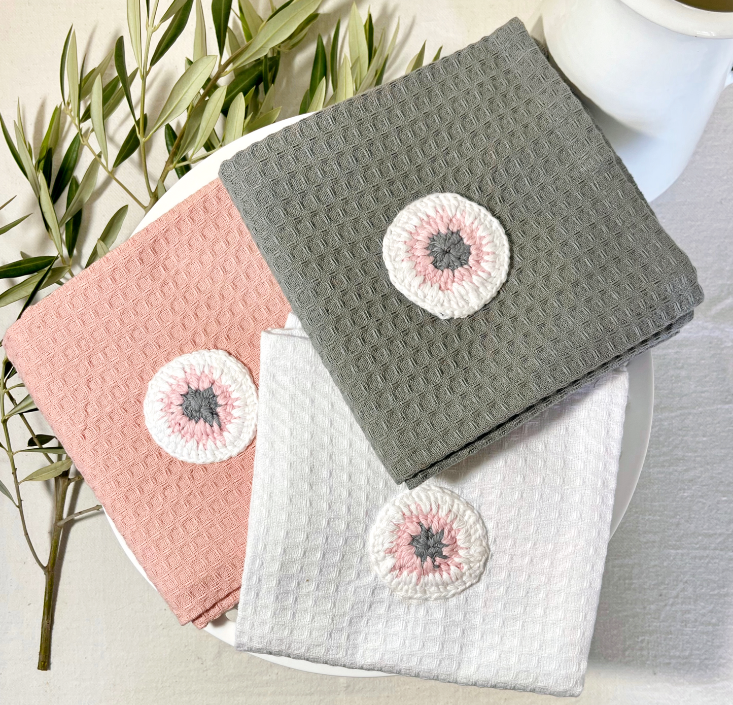 Nona Voula's Evil Eye Tea Towels