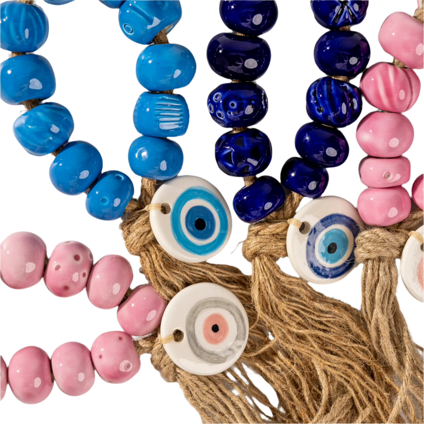 Ceramic Evil Eye Lucky Charm Decor (Navy Blue)