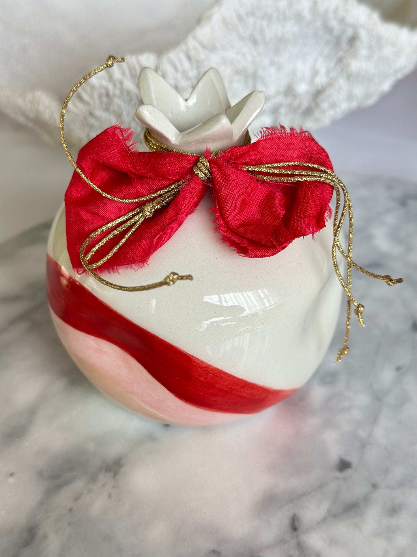 Ceramic Pomegranate Gouri (Pink & Red)