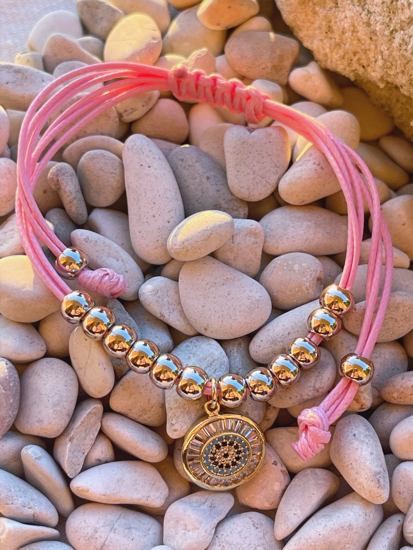 Michelle's Pink Evil Eye Bracelet