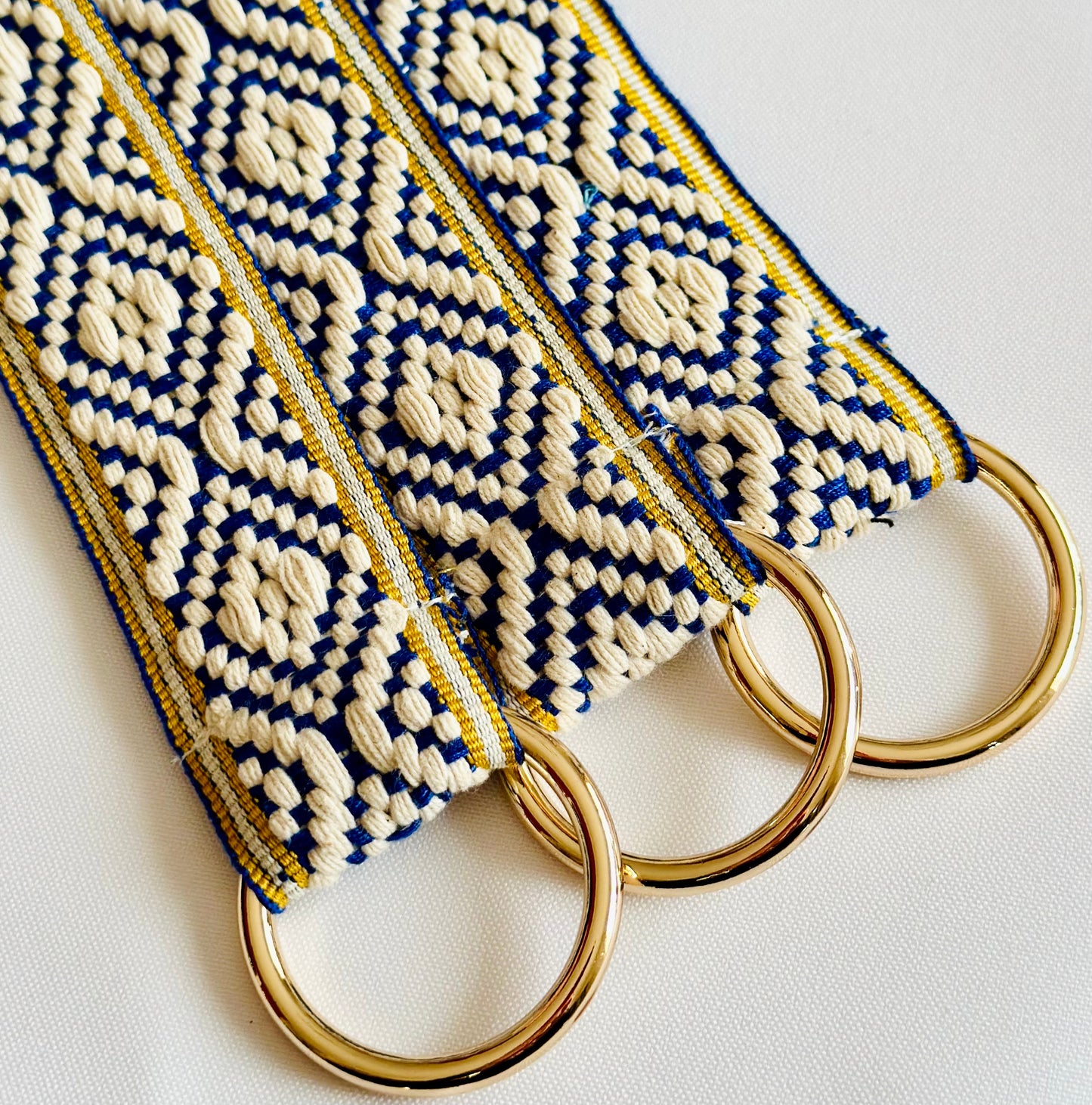 Lefkada Tapestry Keyring - Rose Gold Ring