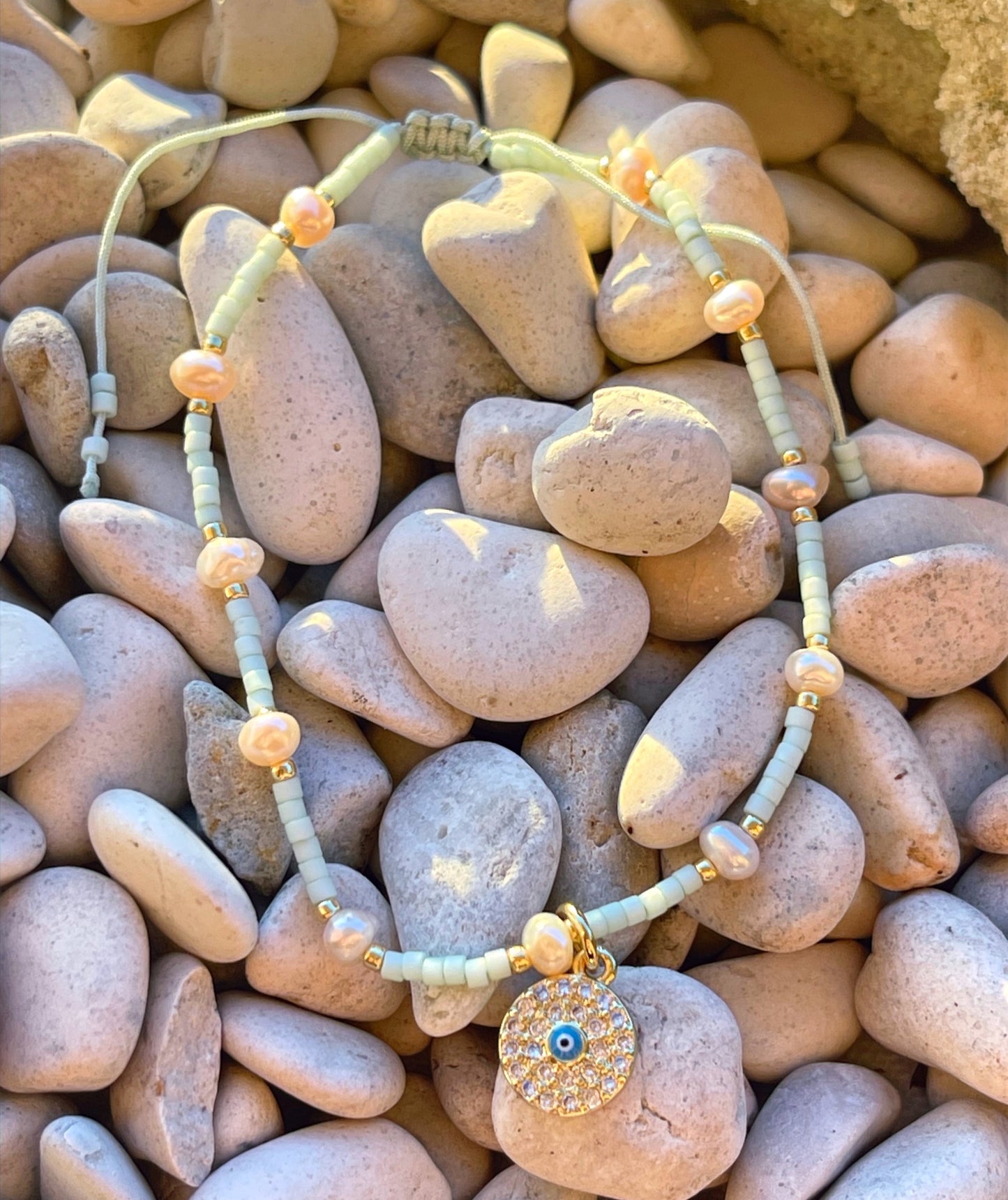 Agnes's Evil Eye Green Bracelet