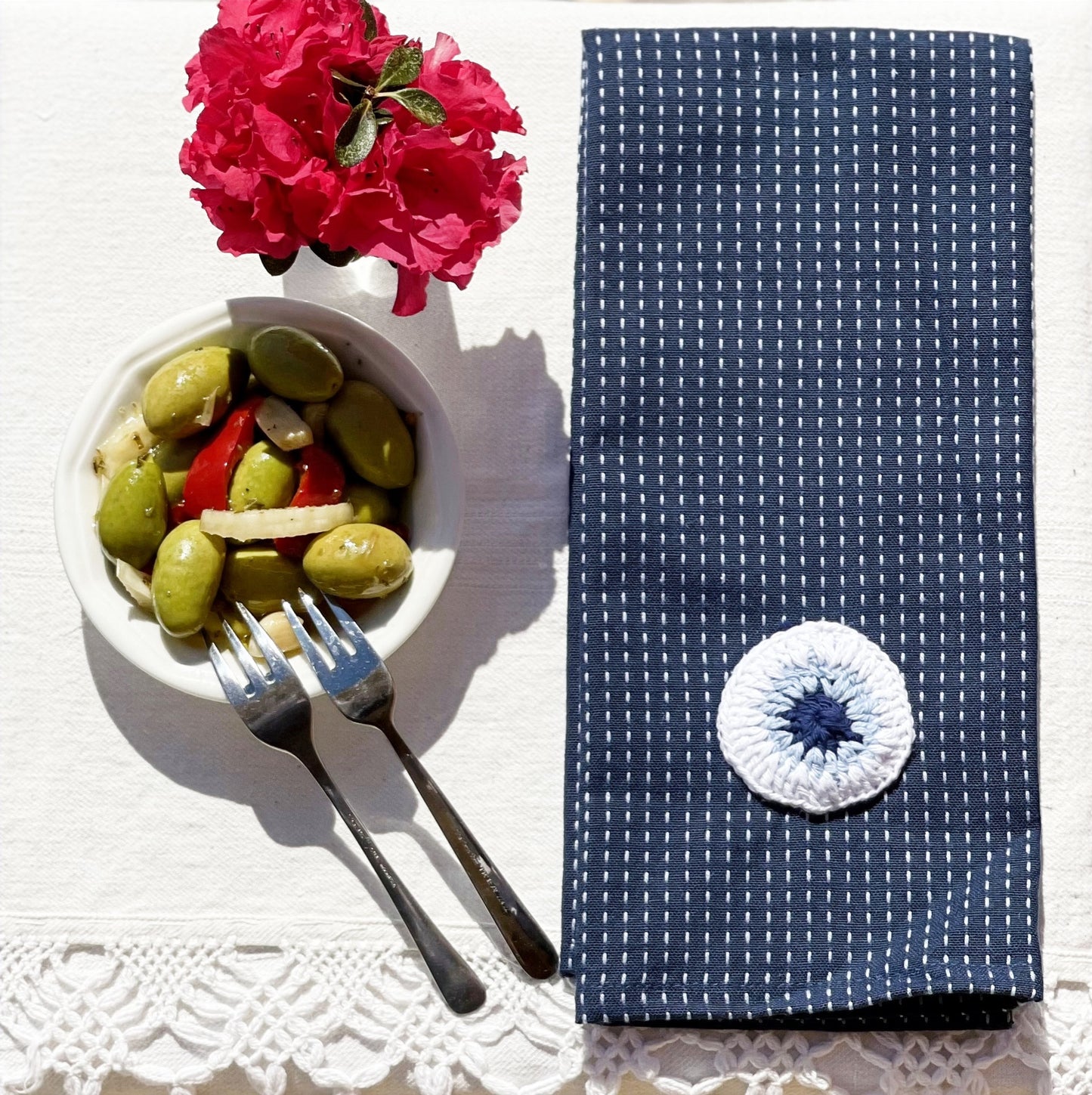 Yiayia Erifilli's Evil Eye Tea Towels
