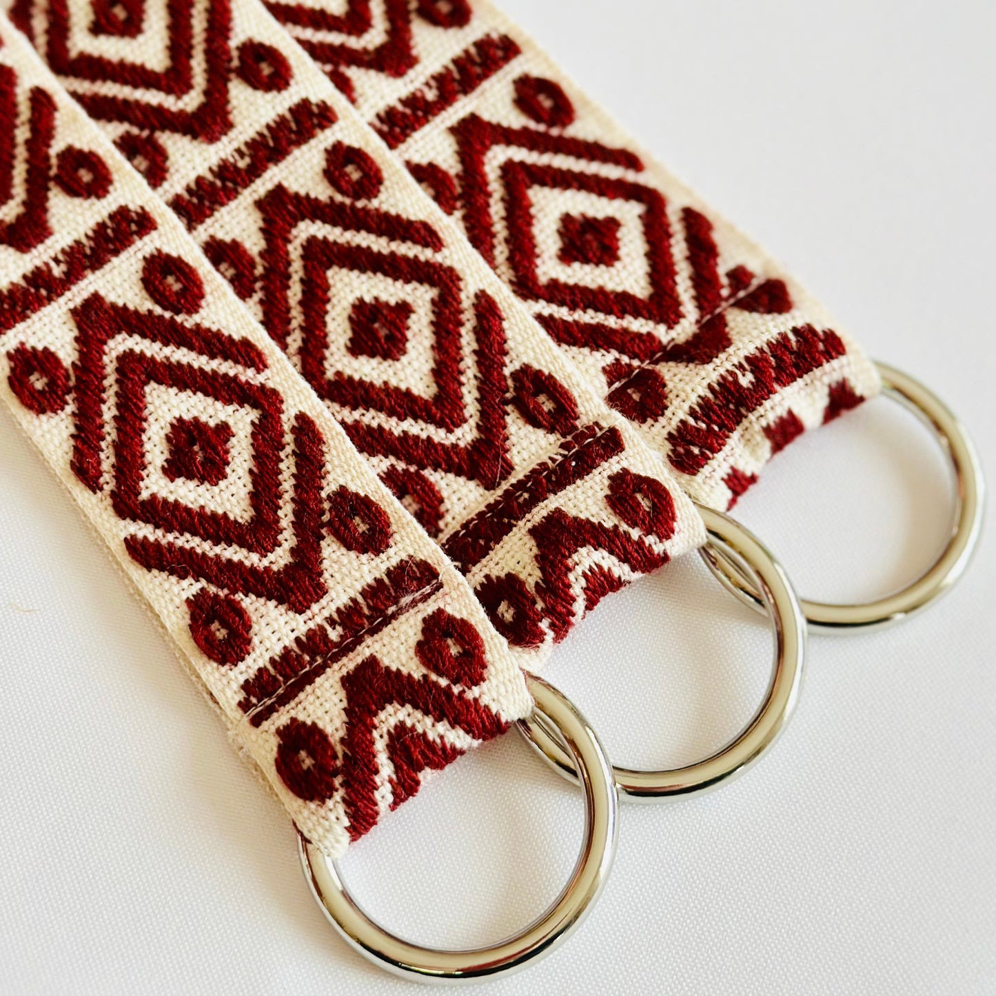 Paros Tapestry Keyring - Silver Ring
