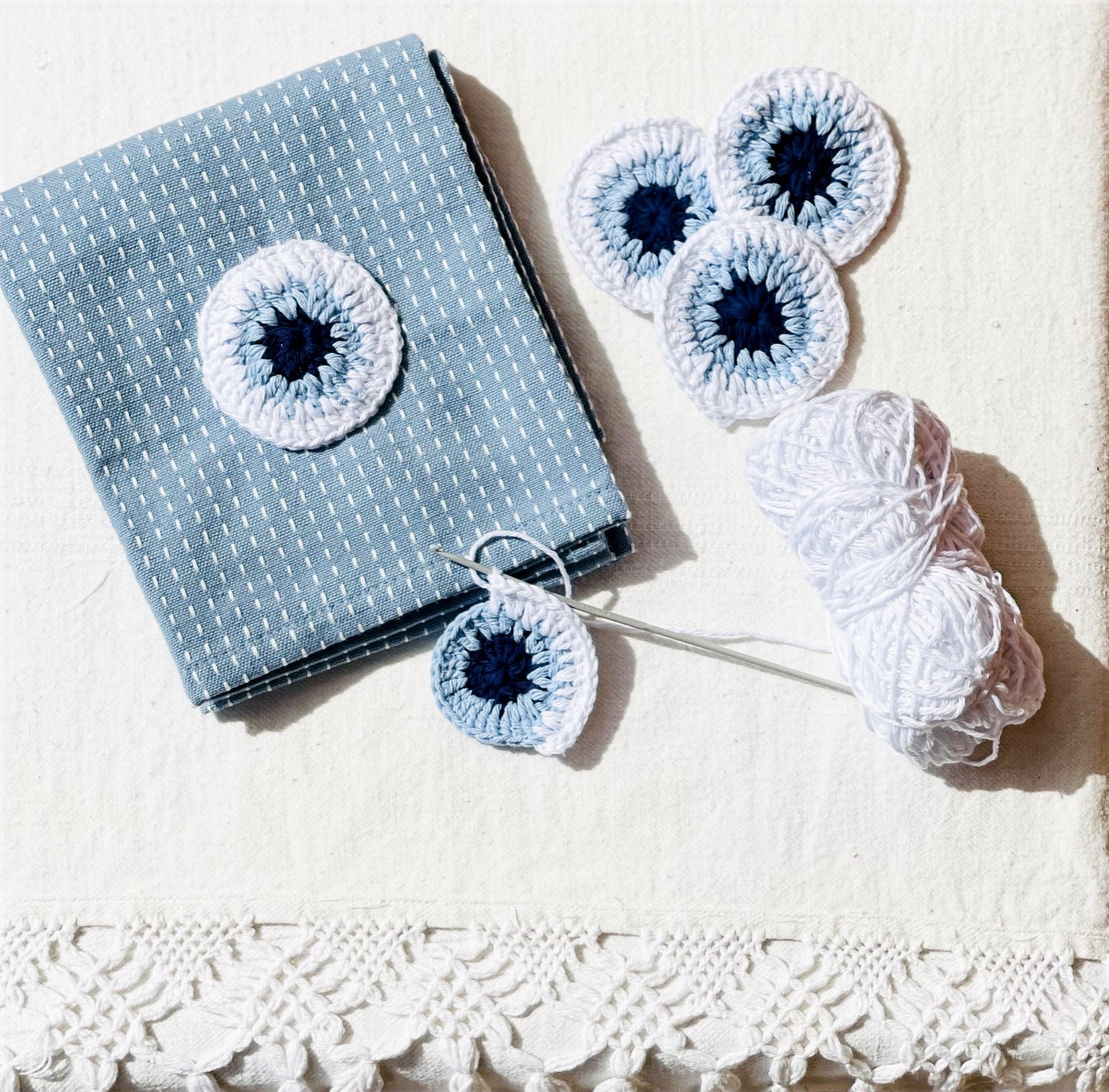 Yiayia Erifilli's Evil Eye Tea Towels
