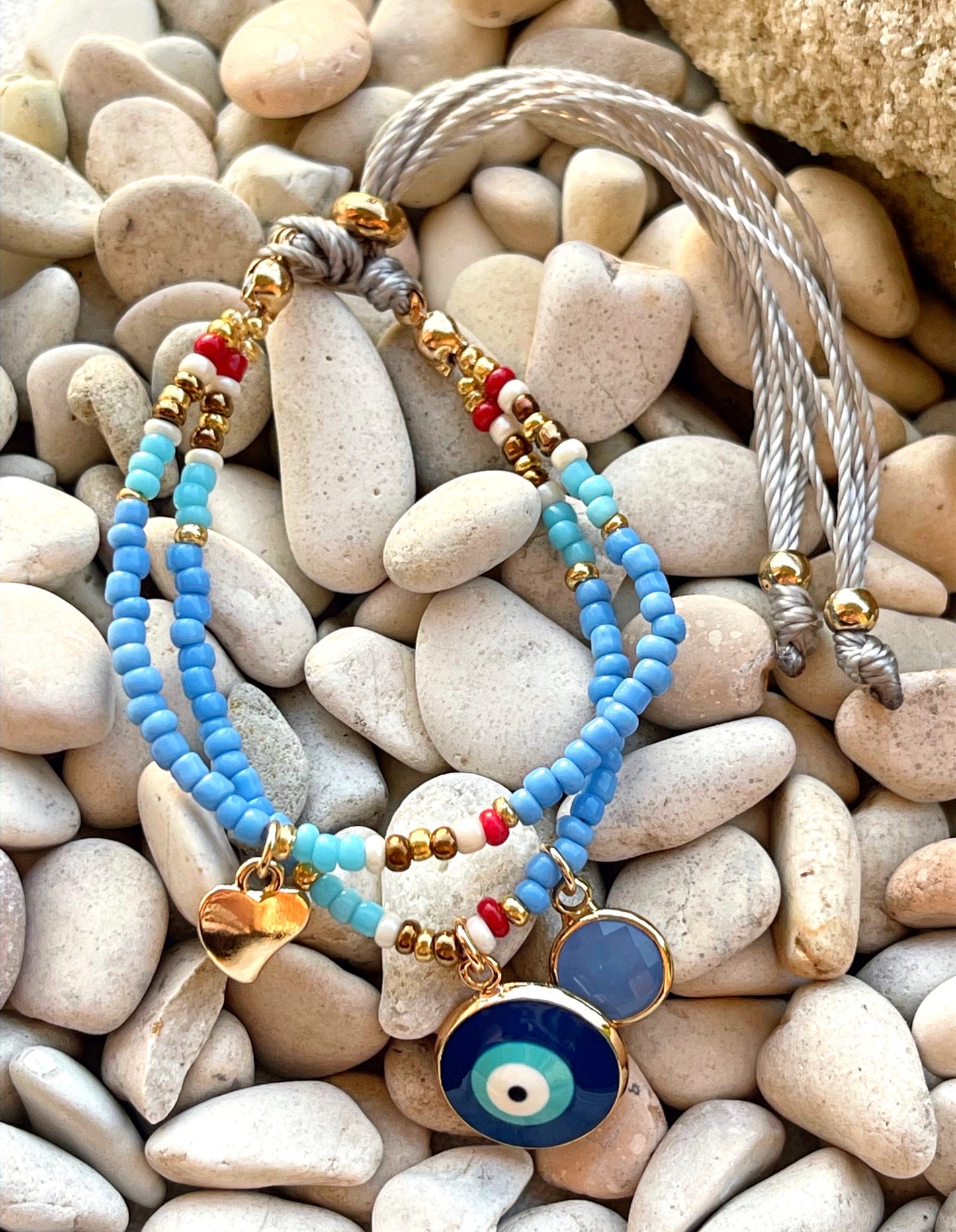Xenia's Evil Eye Mix Blue Bracelet