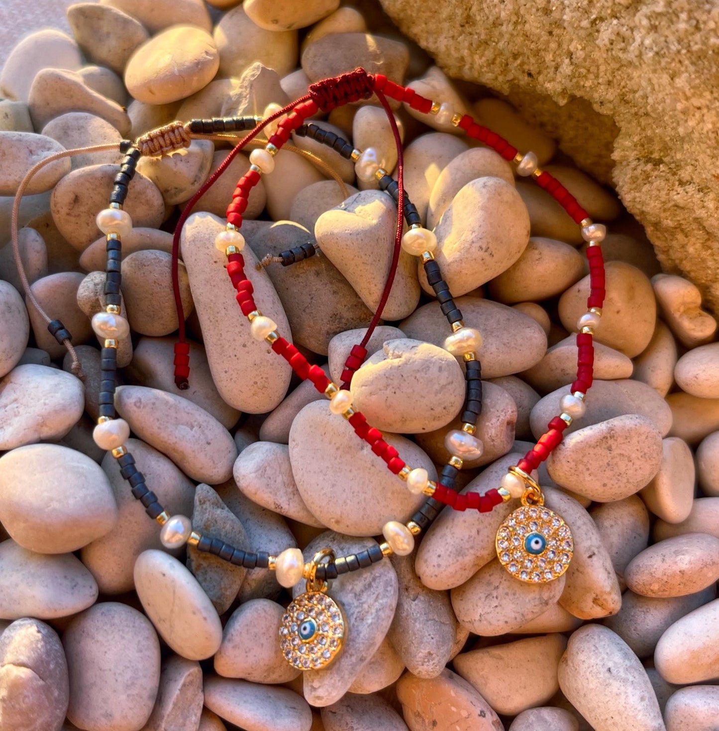 Angela's Evil Eye Grey Bracelet
