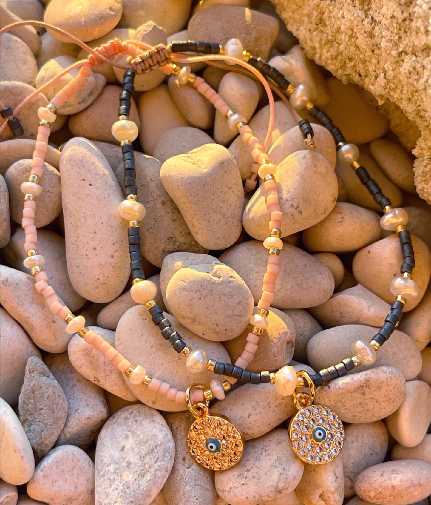 Angela's Evil Eye Grey Bracelet