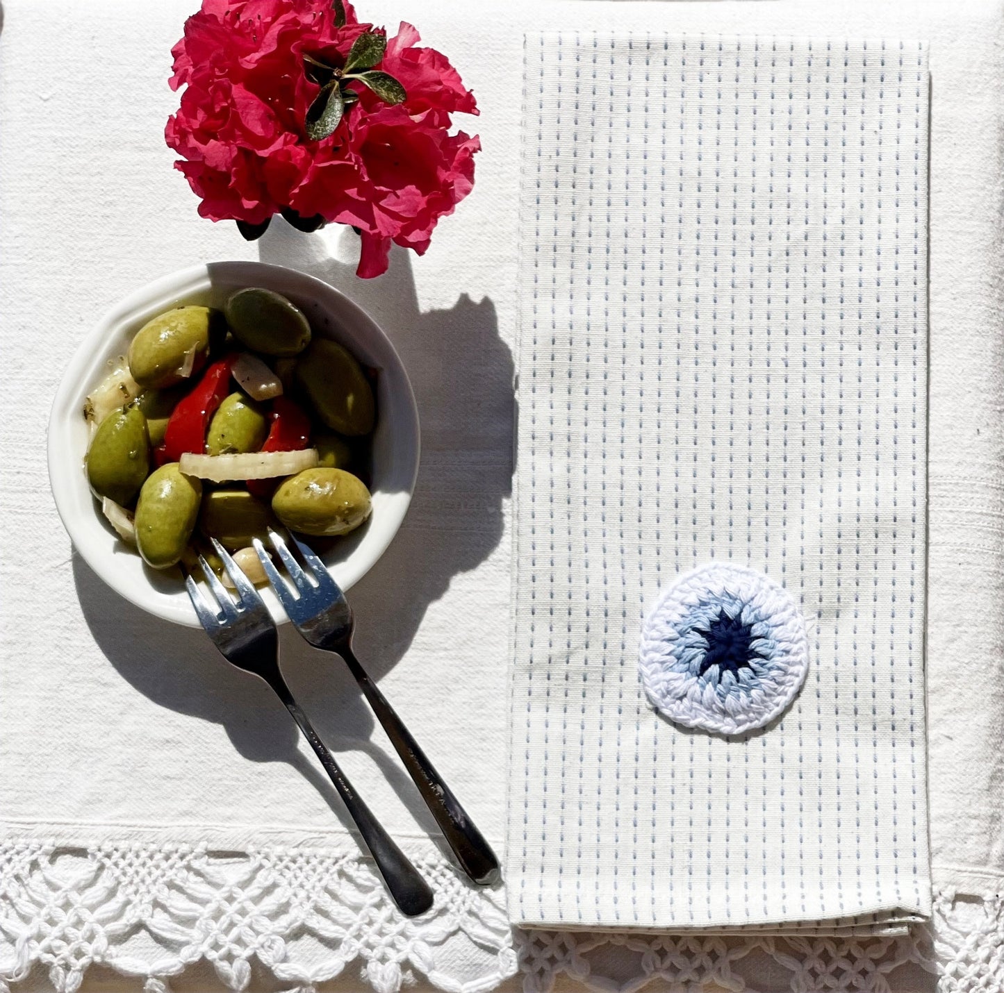 Yiayia Erifilli's Evil Eye Tea Towels