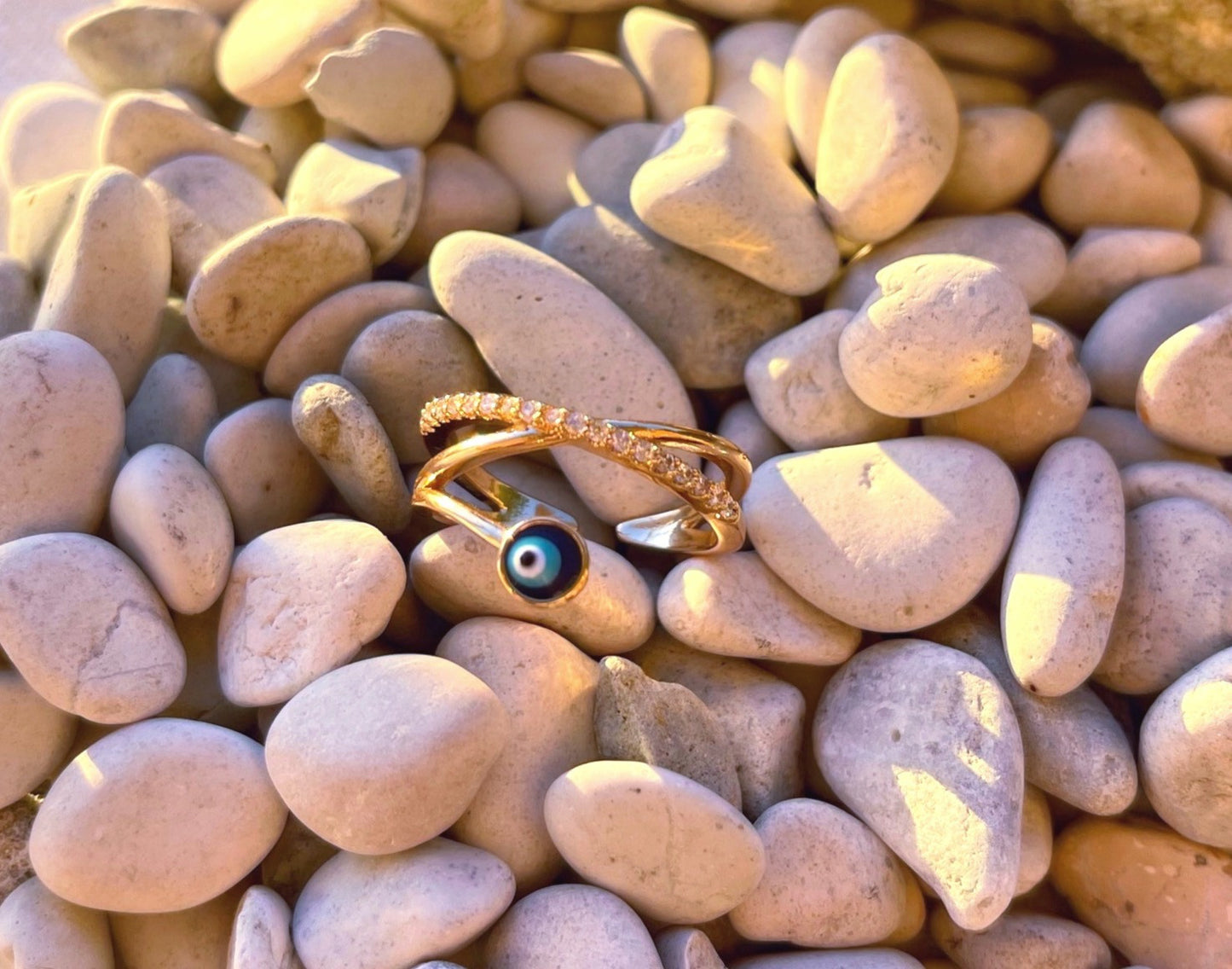 Georgina's Navy Blue Evil Eye Ring