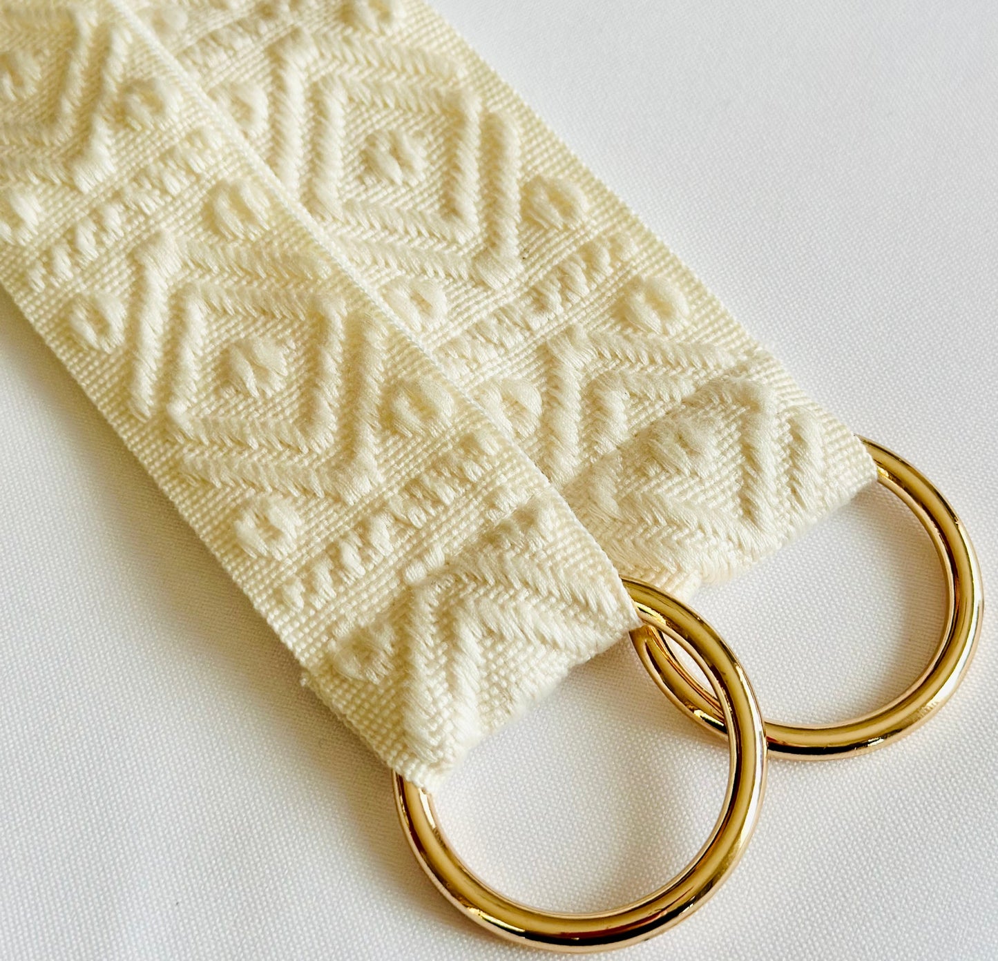 Santorini Tapestry Keyring - Rose Gold Ring