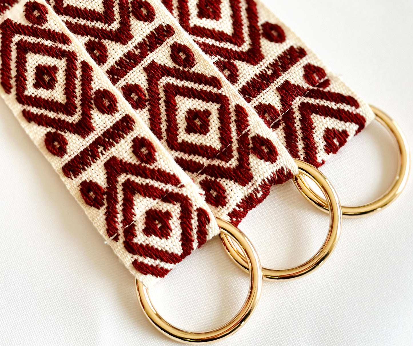 Paros Tapestry Keyring - Rose Gold Ring