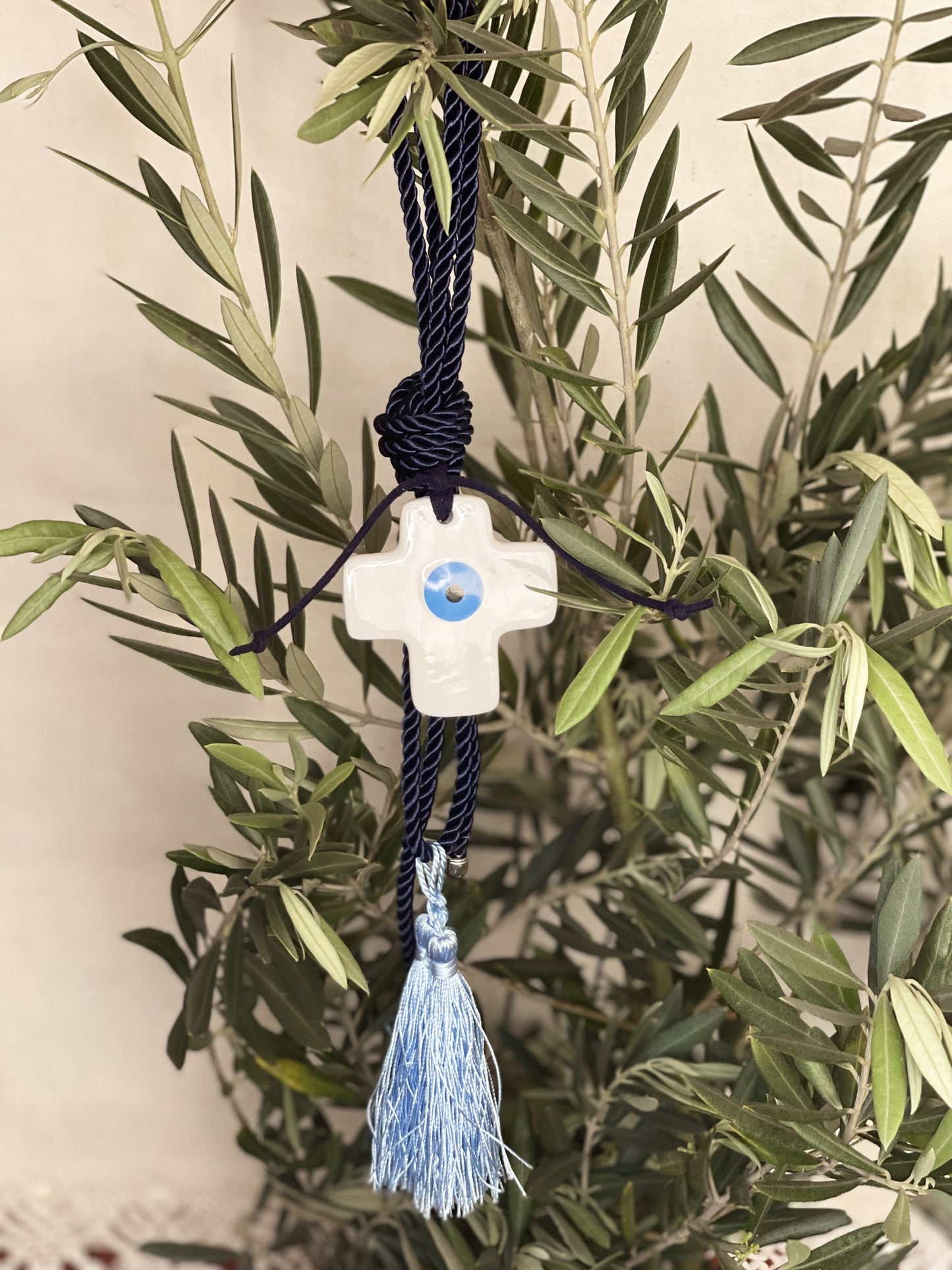Navy Blue Mati Cross Gouri