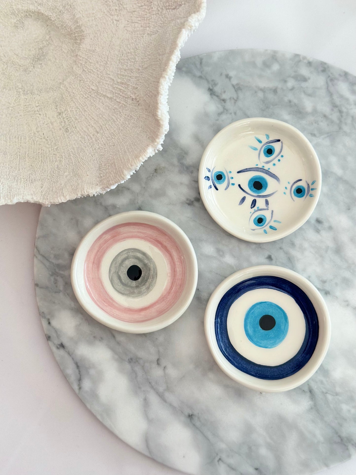 Blue Evil Eye Jewellery Ceramic Dish