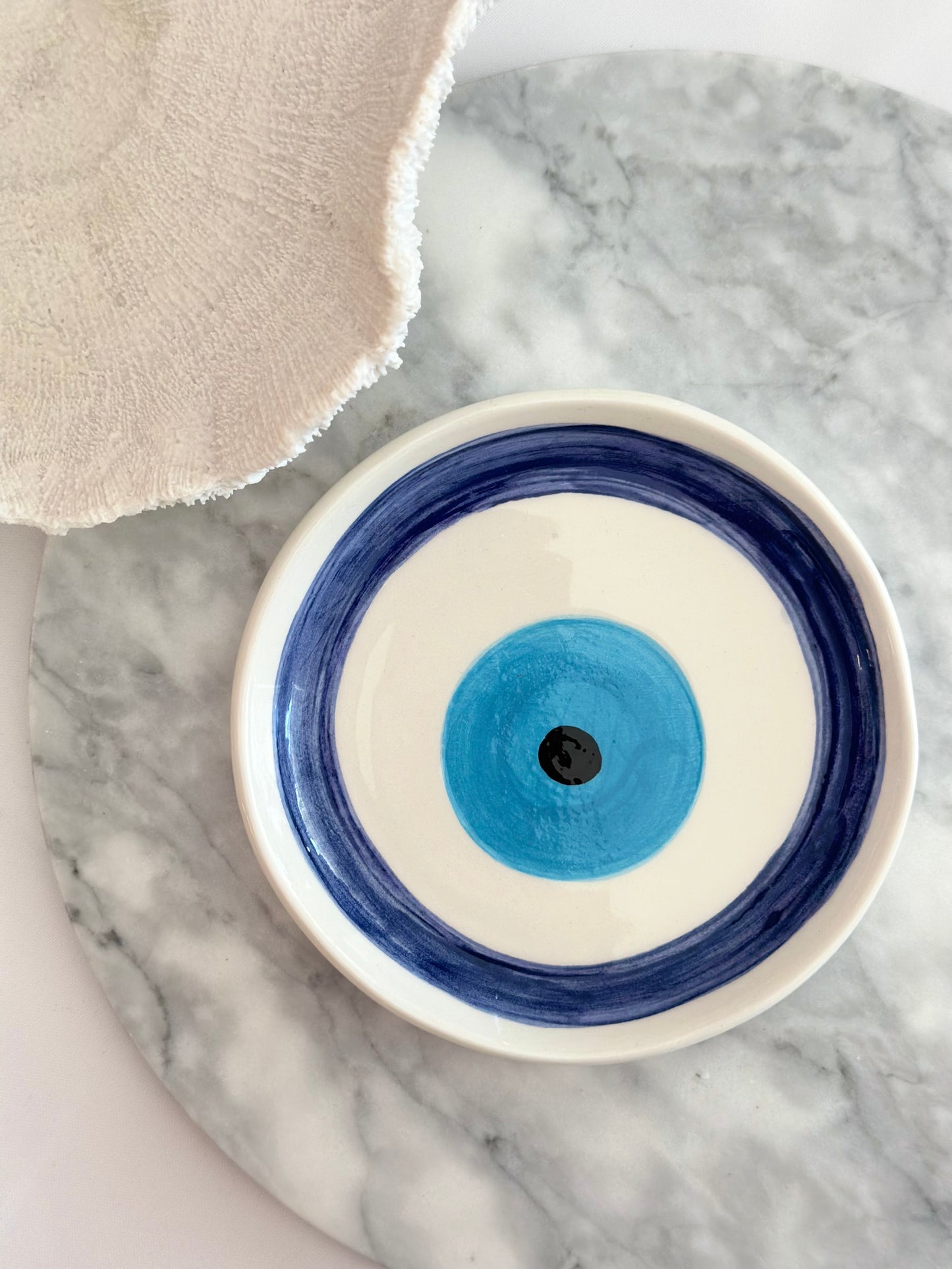 Blue Evil Eye Ceramic Plate