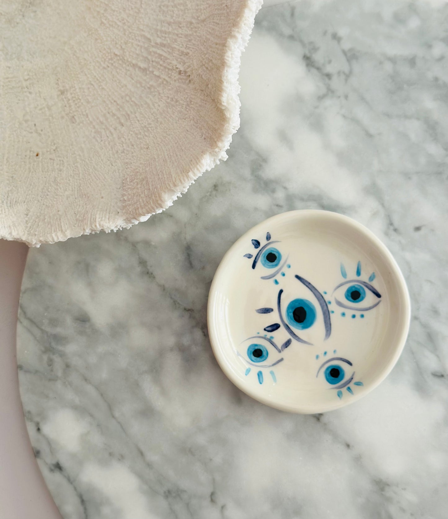 Multi Evil Eye Jewellery Ceramic Dish