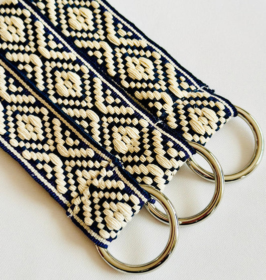 Rhodes Tapestry Keyring - Silver Ring