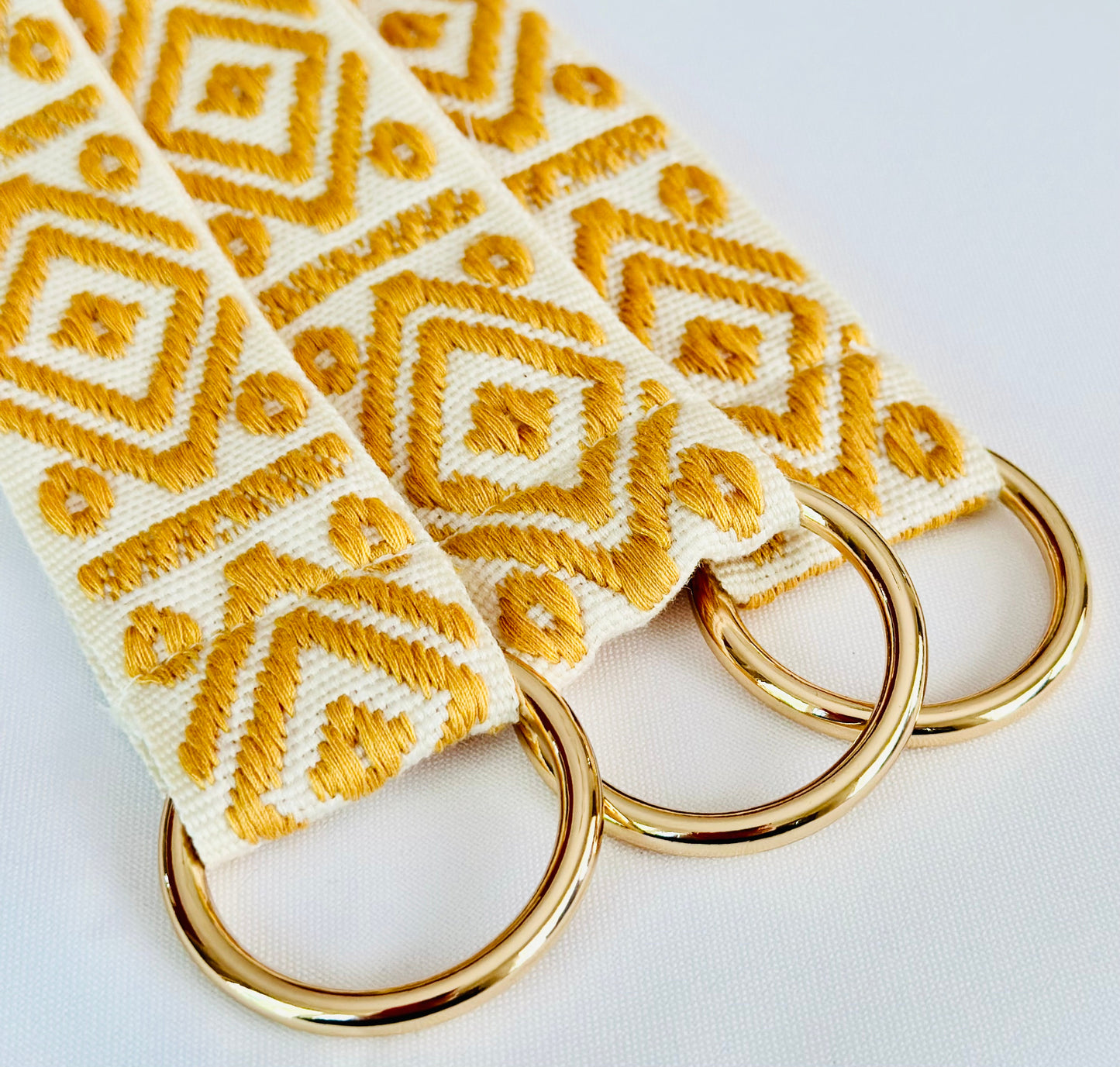 Corfu Tapestry Keyring - Rose Gold Ring
