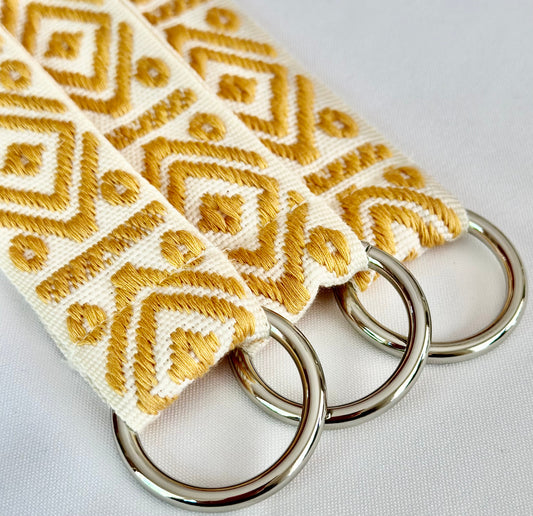 Corfu Tapestry Keyring - Silver Ring
